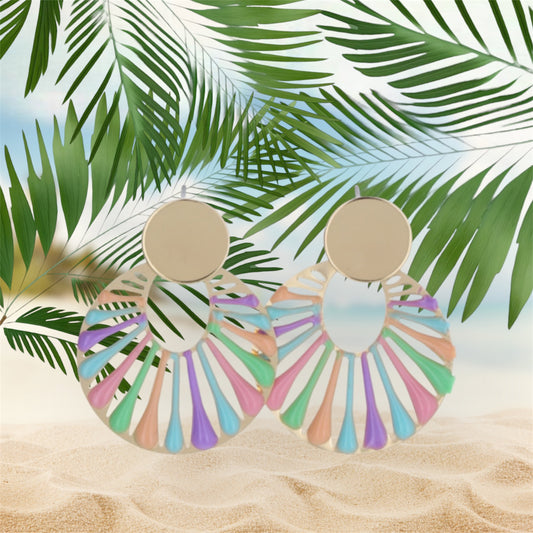 Boucle d’oreille Sun - pastel