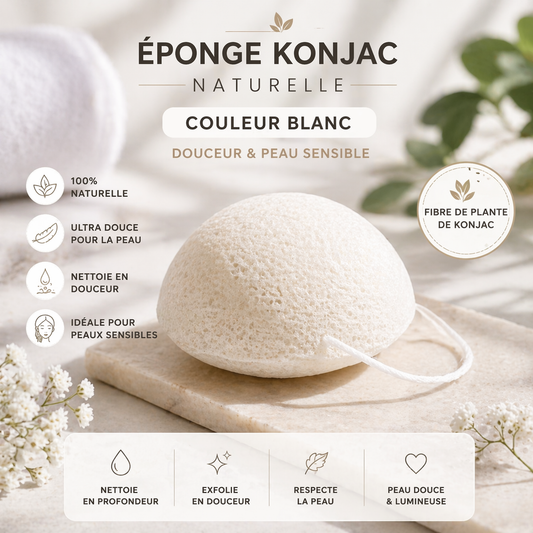 🧼Natuurlijke Konjac gezichtsspons – Zachte & stralende huid