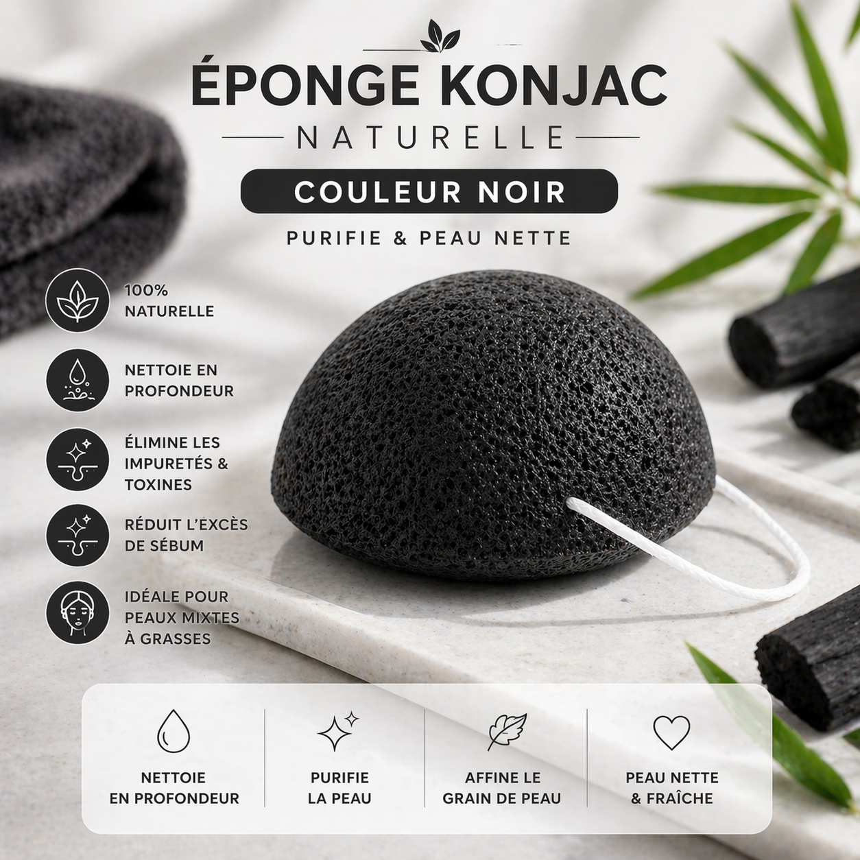 🧼Natuurlijke Konjac gezichtsspons – Zachte & stralende huid