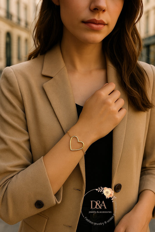 Bracelet cœur: Or