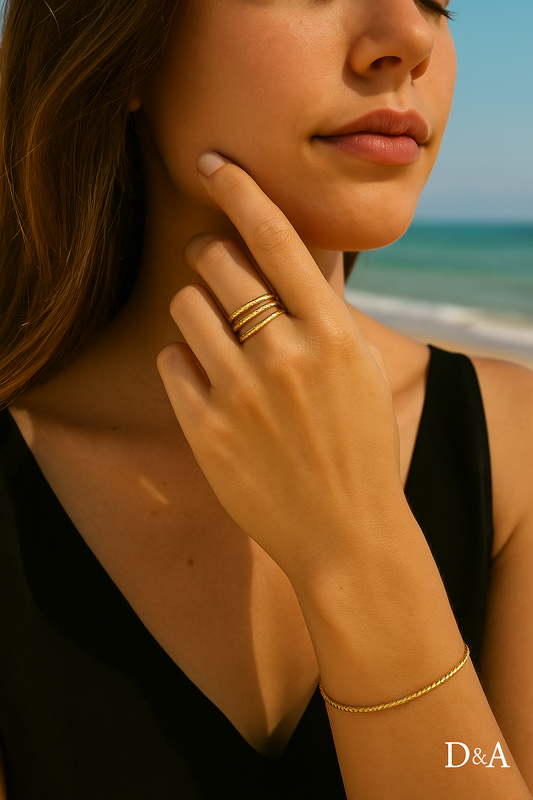 Bague spirale : Or