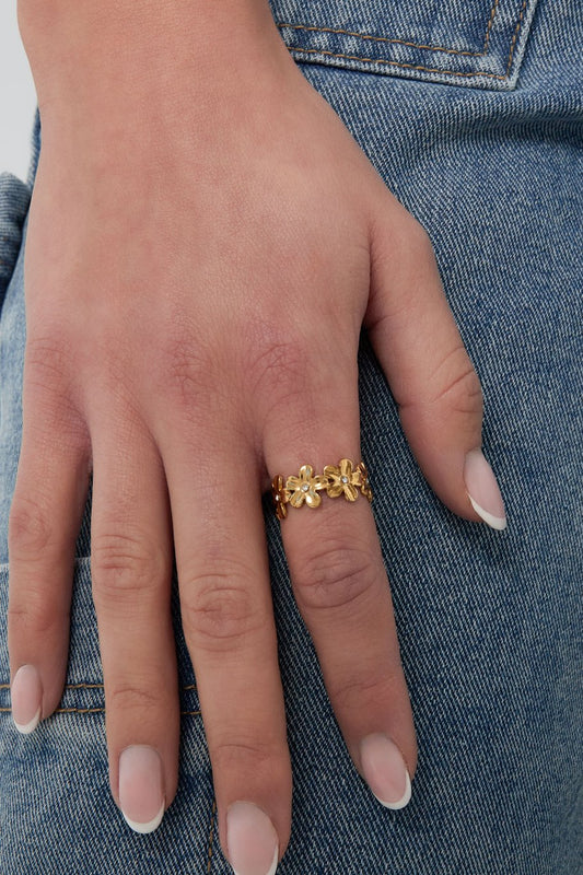 Bague Flower doré