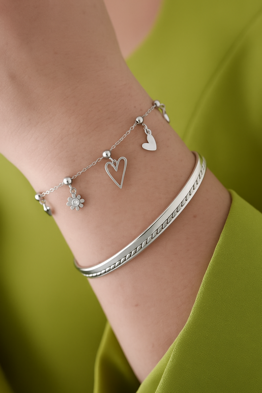 Bracelet Adore: argenté