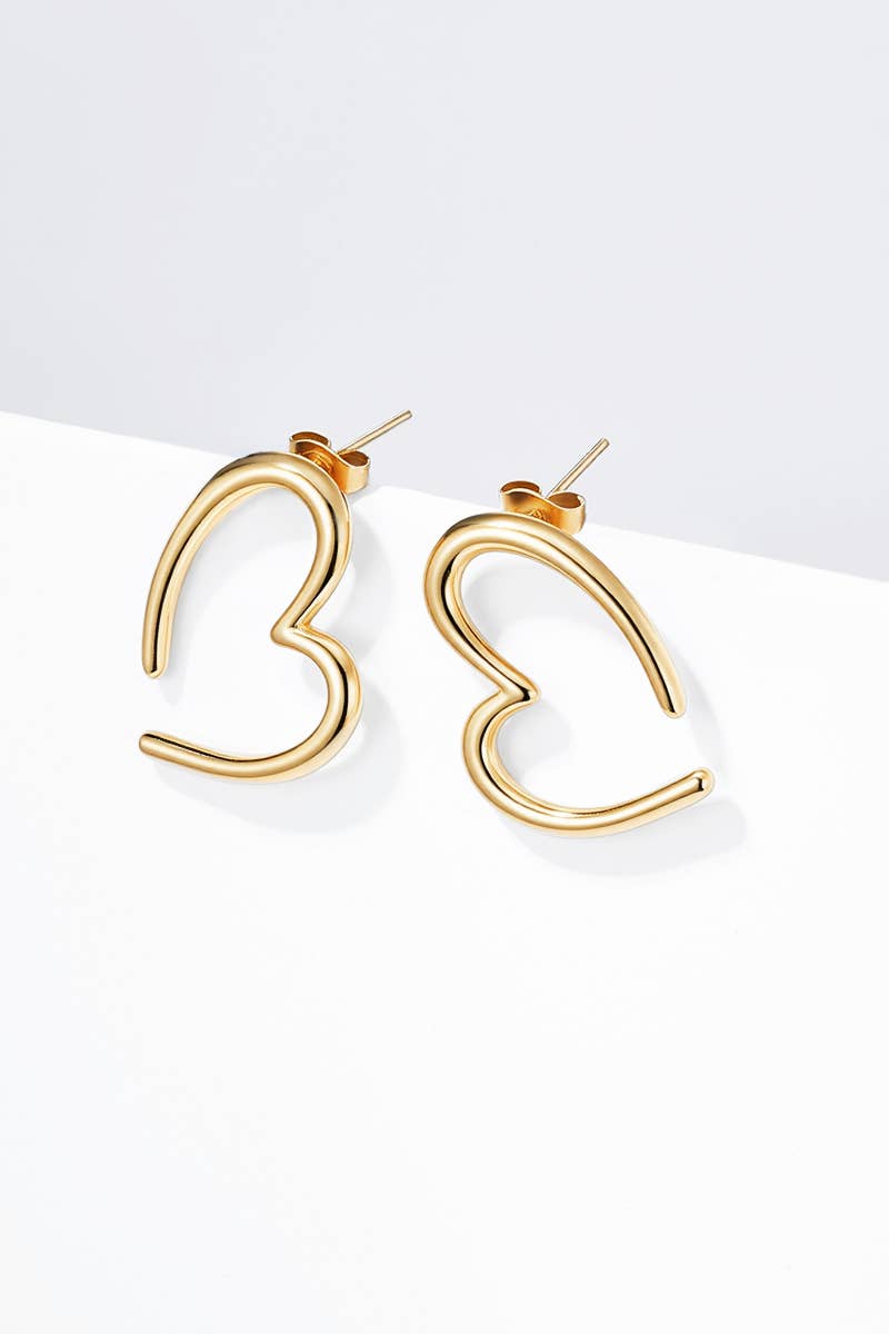 Hart oorbellen: goud