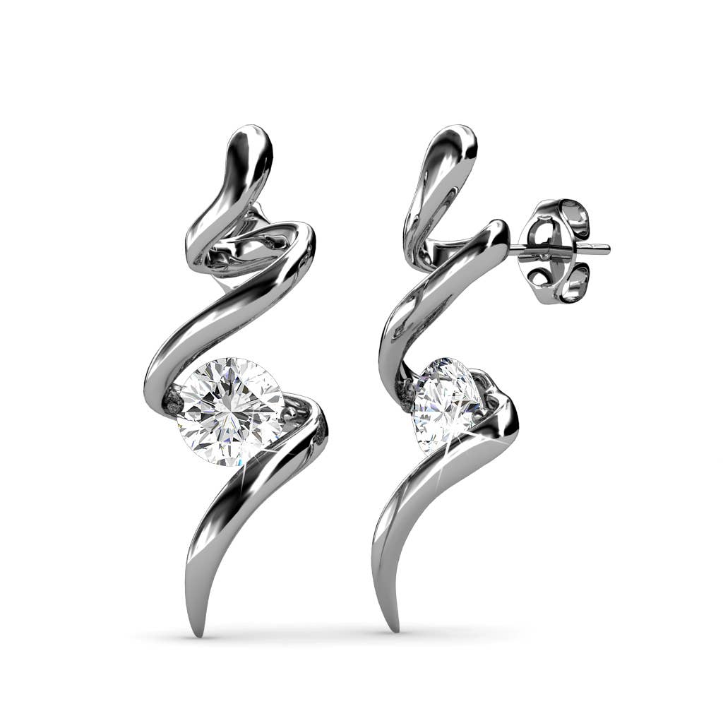 Spiraalsets - Zilver en kristal