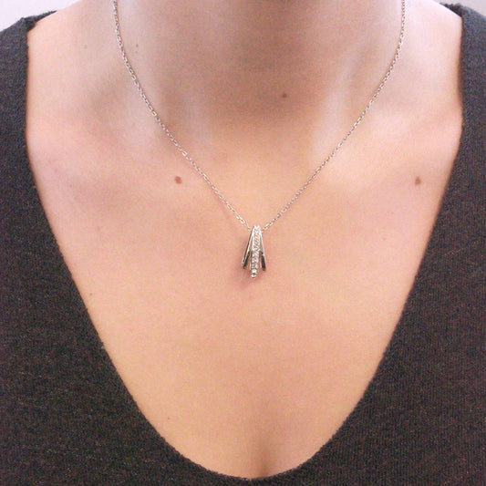 Aurielle ketting - zilver en kristal