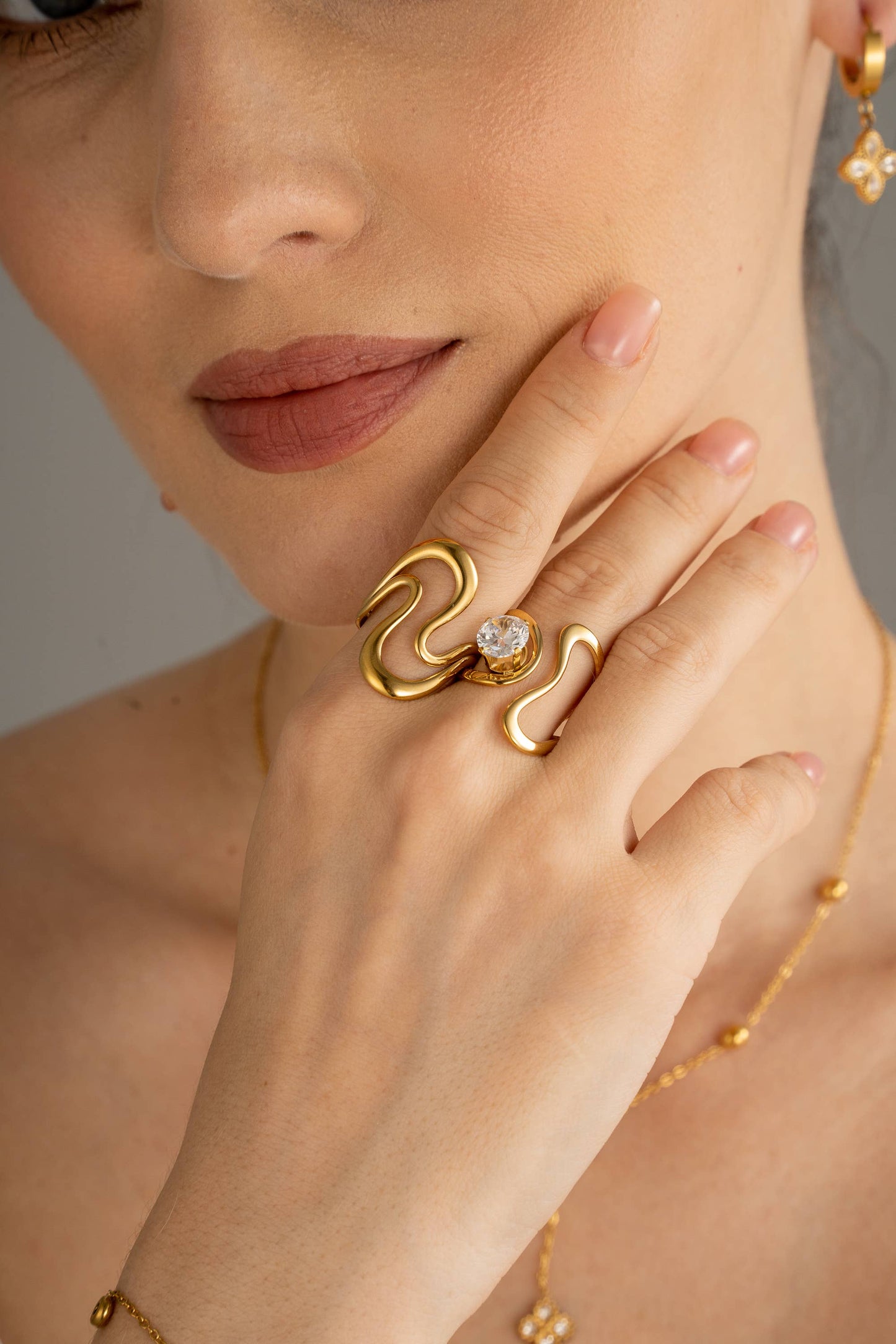 Vergulde ring Sélène ✨