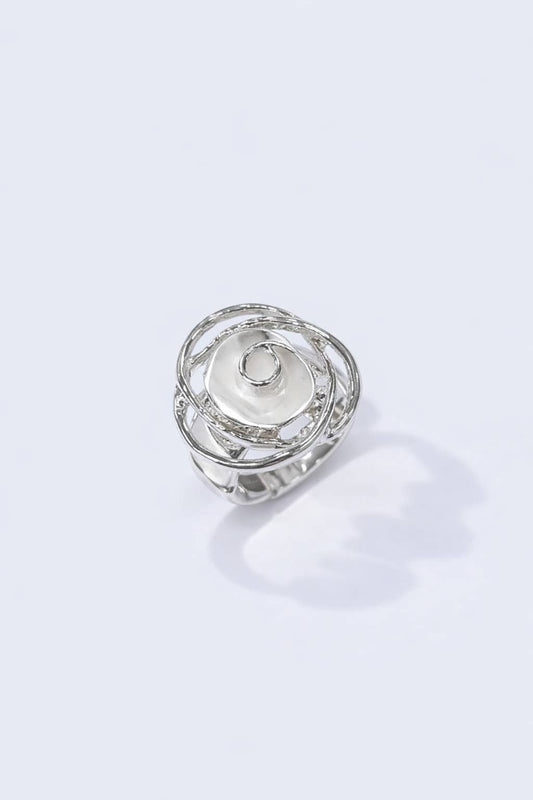 Bague fleur: White