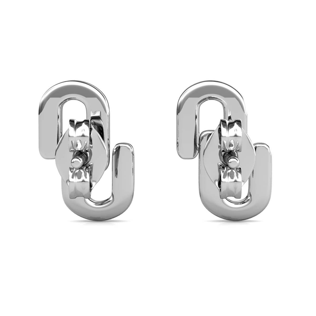 Union Oorbellen - Zilver en Kristal