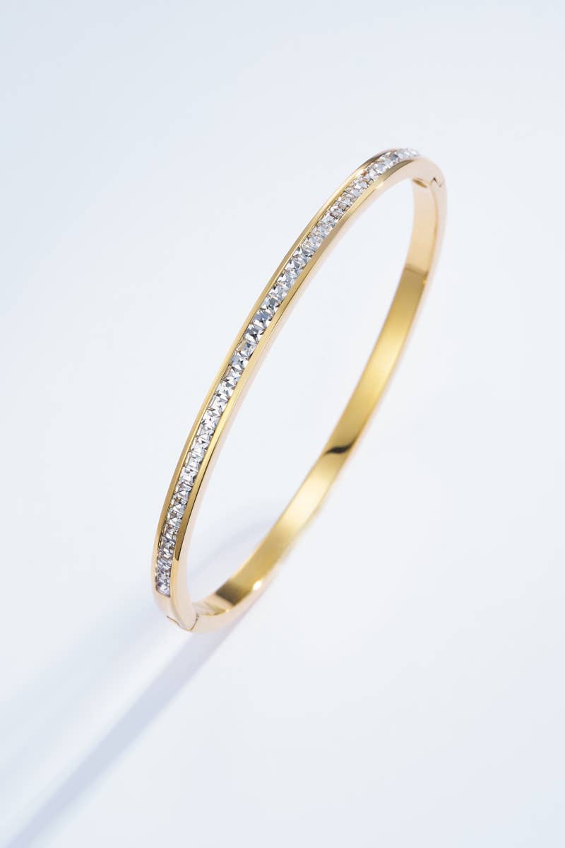 Bracelet Ally avec strasses: Argent