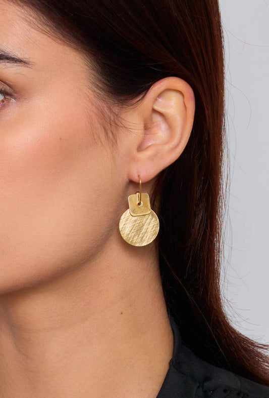Boucles d'oreilles pendantes en acier inoxydable: Or