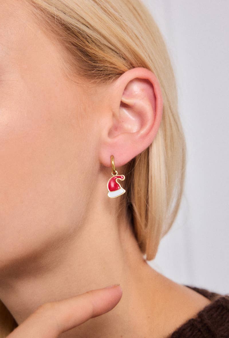 Kerst oorbellen: goud