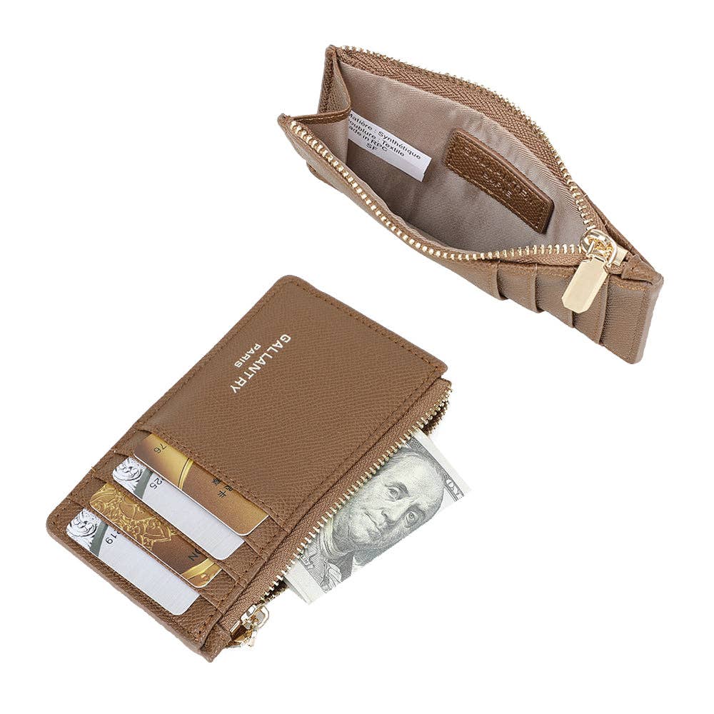 Bruine leren kaarthouder Cognac Élégance – Tijdloze elegantie