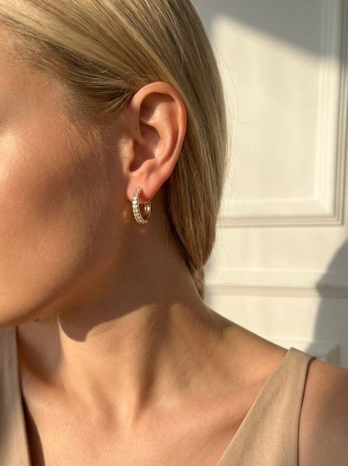 Boucles d’oreilles Rita or en acier inoxydable – Élégance intemporelle