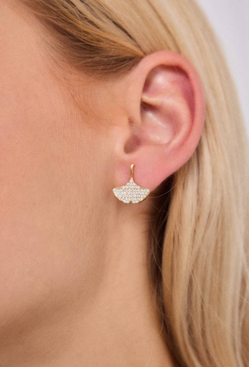 Ginko oorbellen: goud