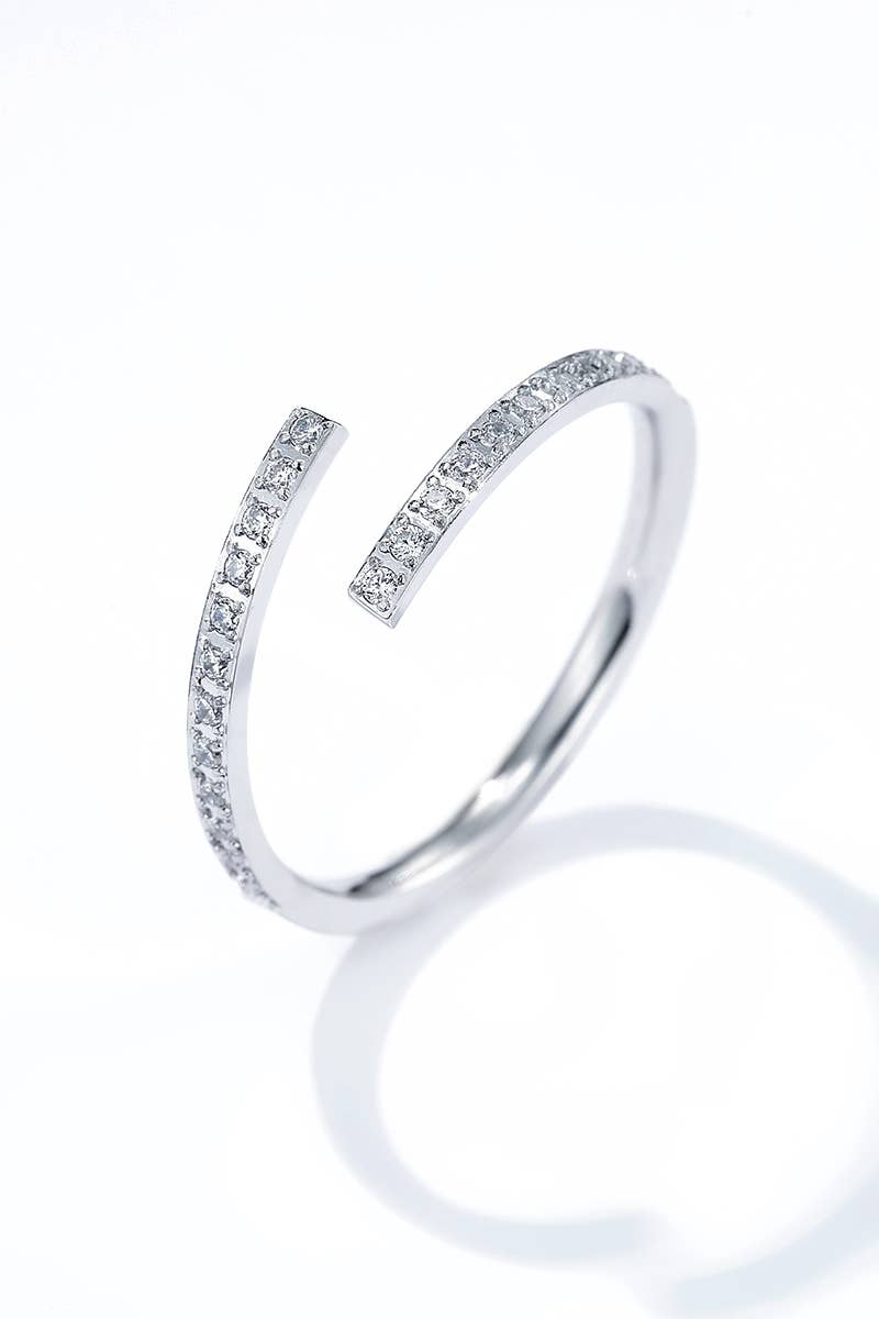 Bague Tommy enlacée strassée: Or