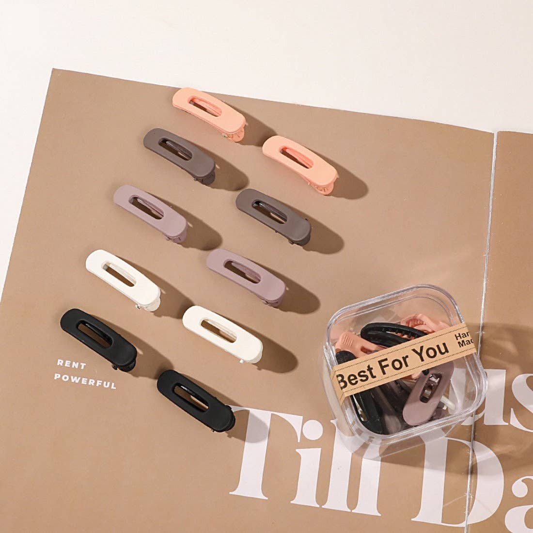 Beau - Coffret de petites pinces à cheveux mignonnes: FLEUR / 10