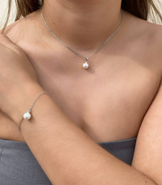 Volle Maan Kristal Parel Set