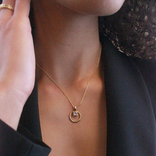 Pendentifs Mia - Doré et Cristal