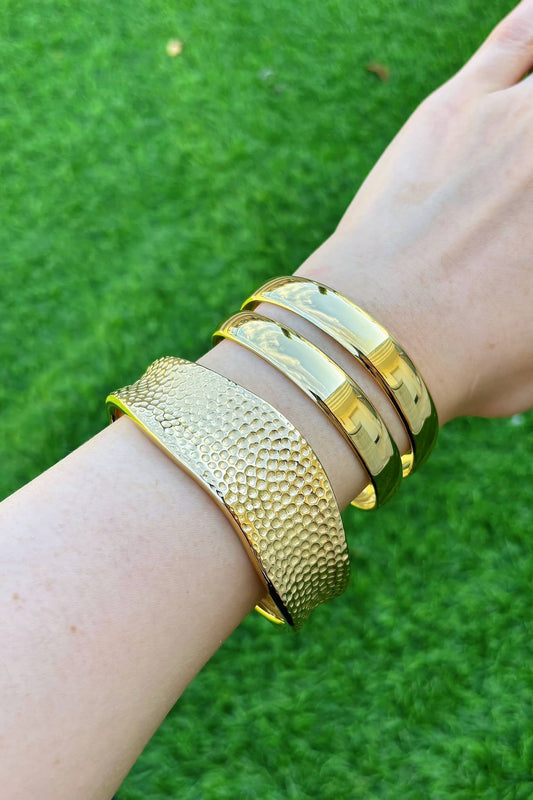 Siera bangle armband: goud