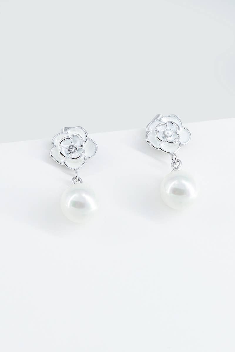 Parel oorbellen: Zilver