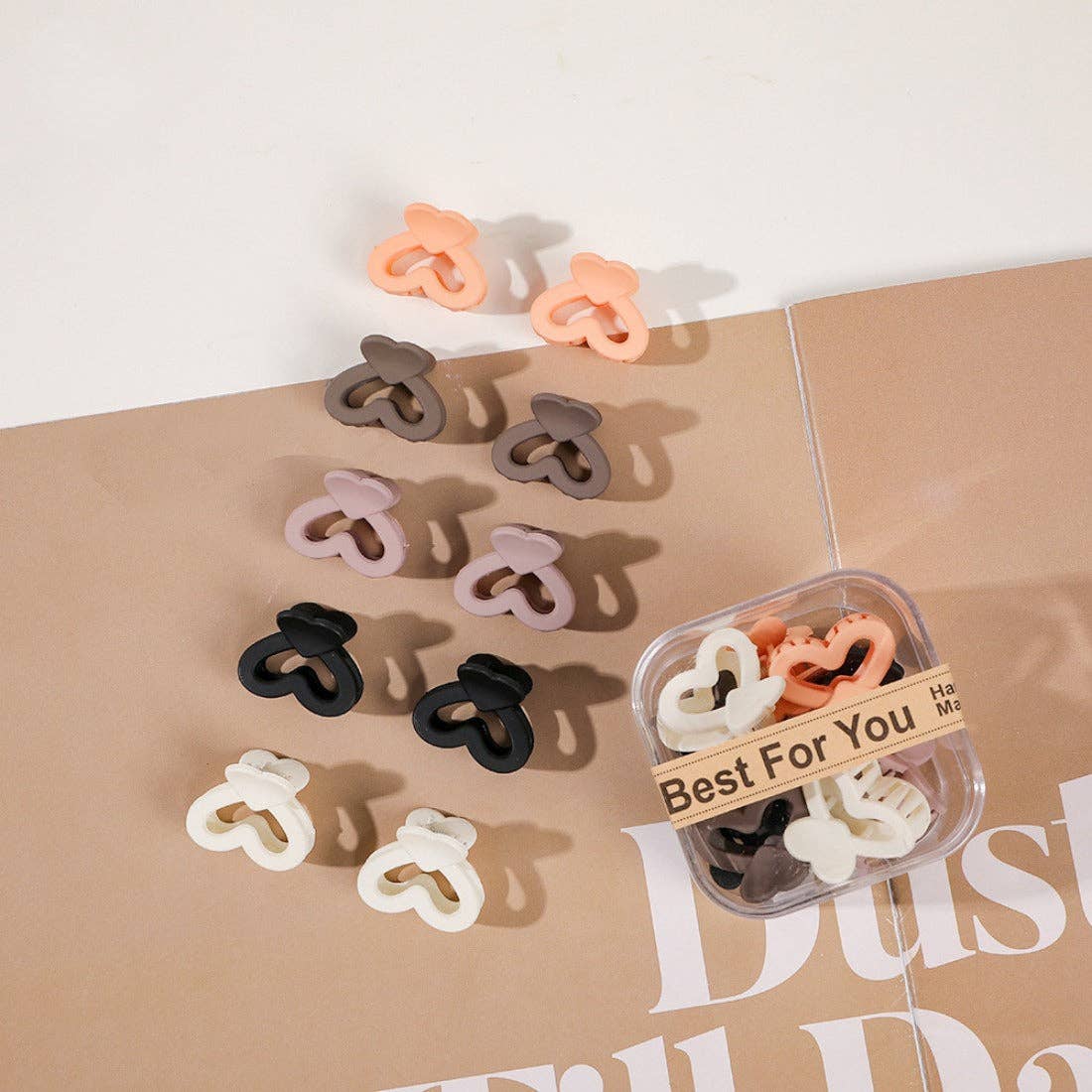 Beau - Coffret de petites pinces à cheveux mignonnes: RECTANGLE / 10