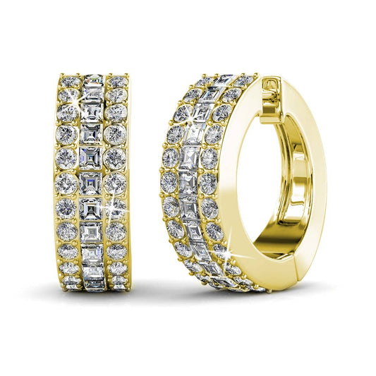 Boucles d'oreilles Olena - Or et Cristal